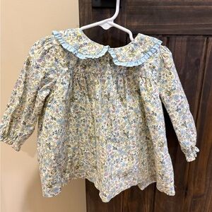 Cecil and Lou floral peplum ruffled top 2T